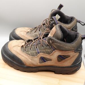Work Force Boots Mens Size 9 Tan Suede Waterproof Hiking Steel Toe 46763 Flaws